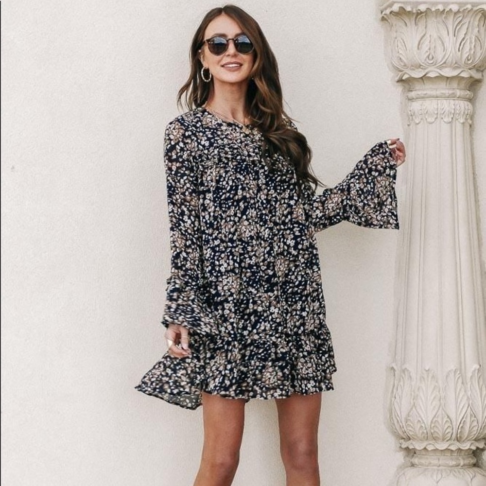 Patterned shift dress new with tags